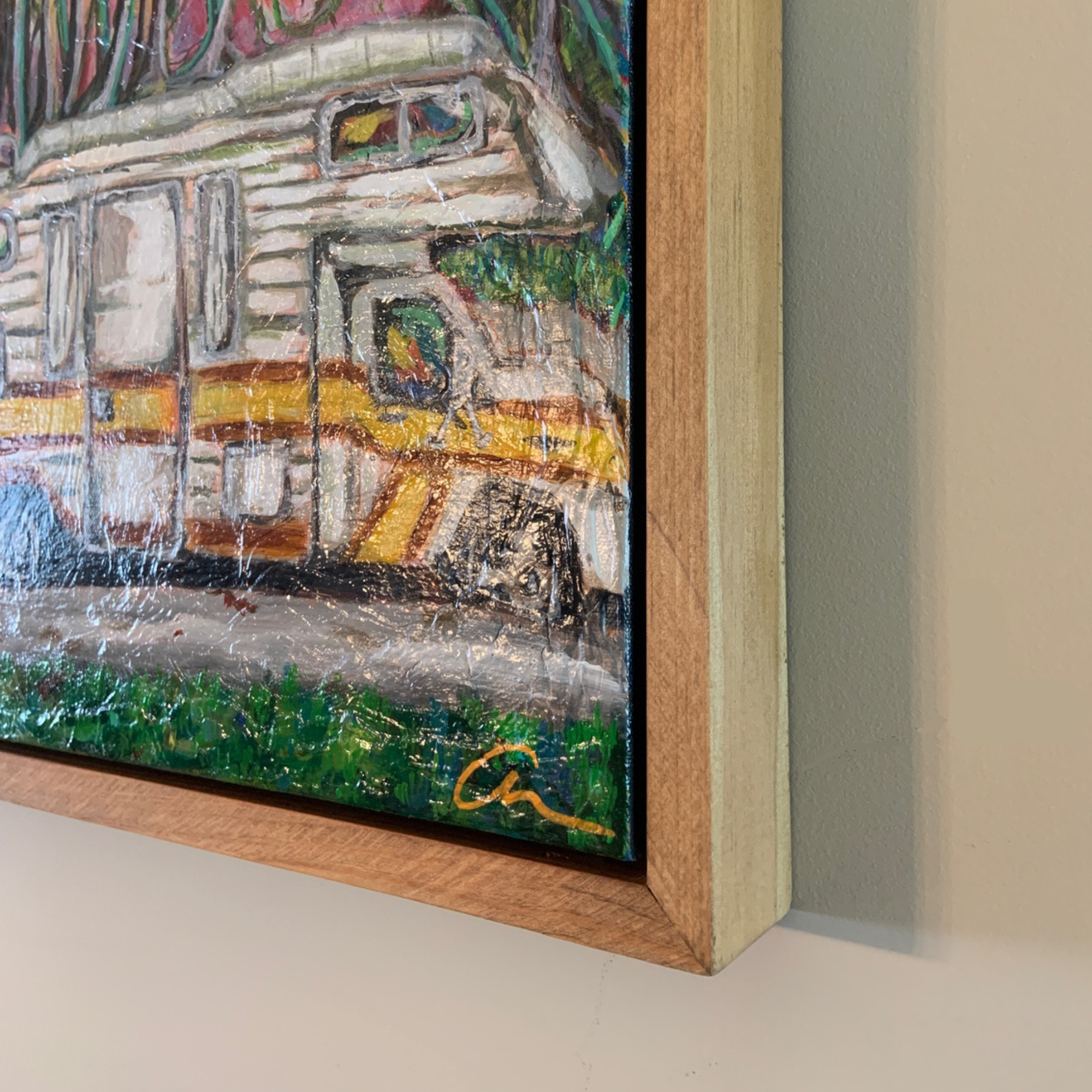 Abstract expressionist artist painting for sale