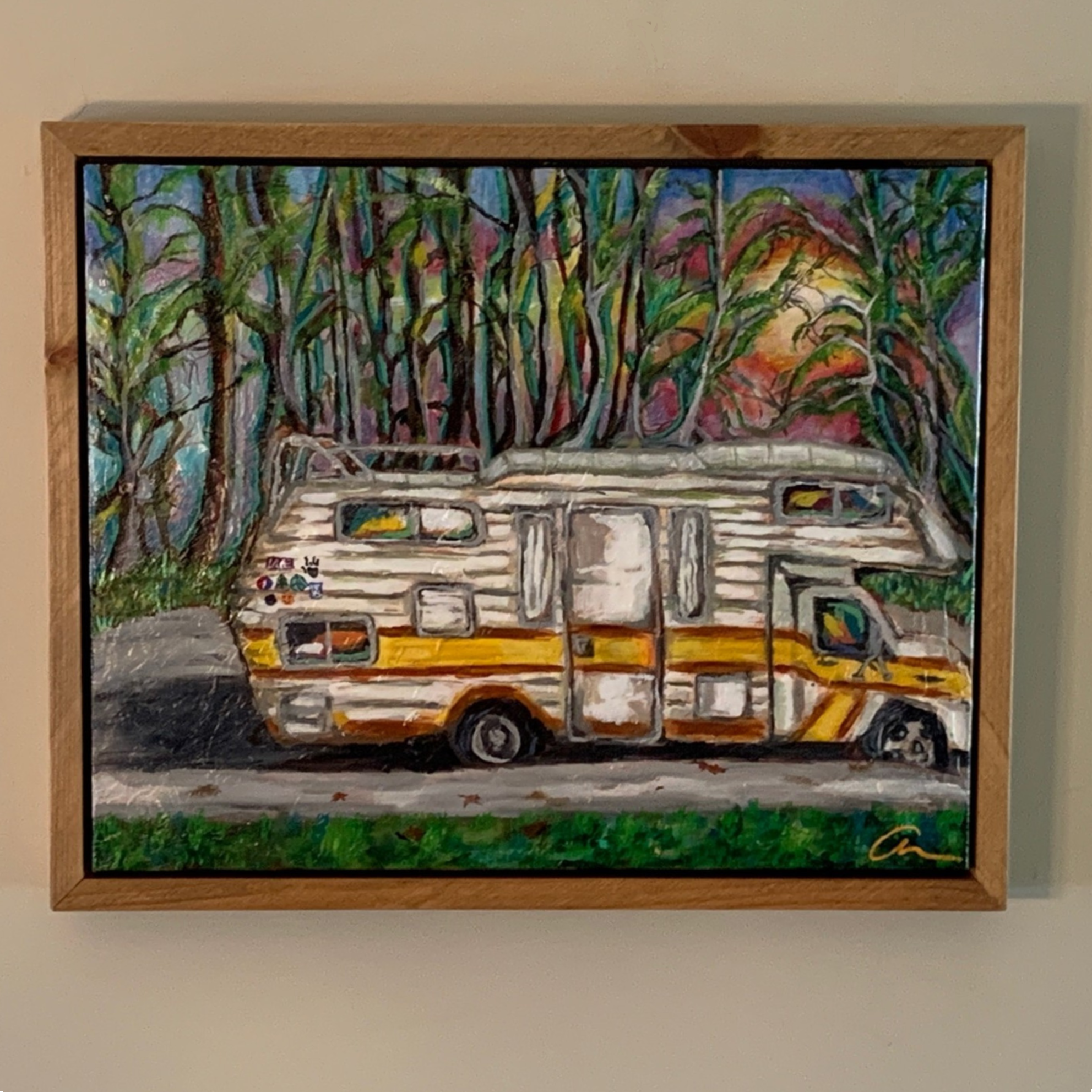 Abstract expressionist artist painting for sale