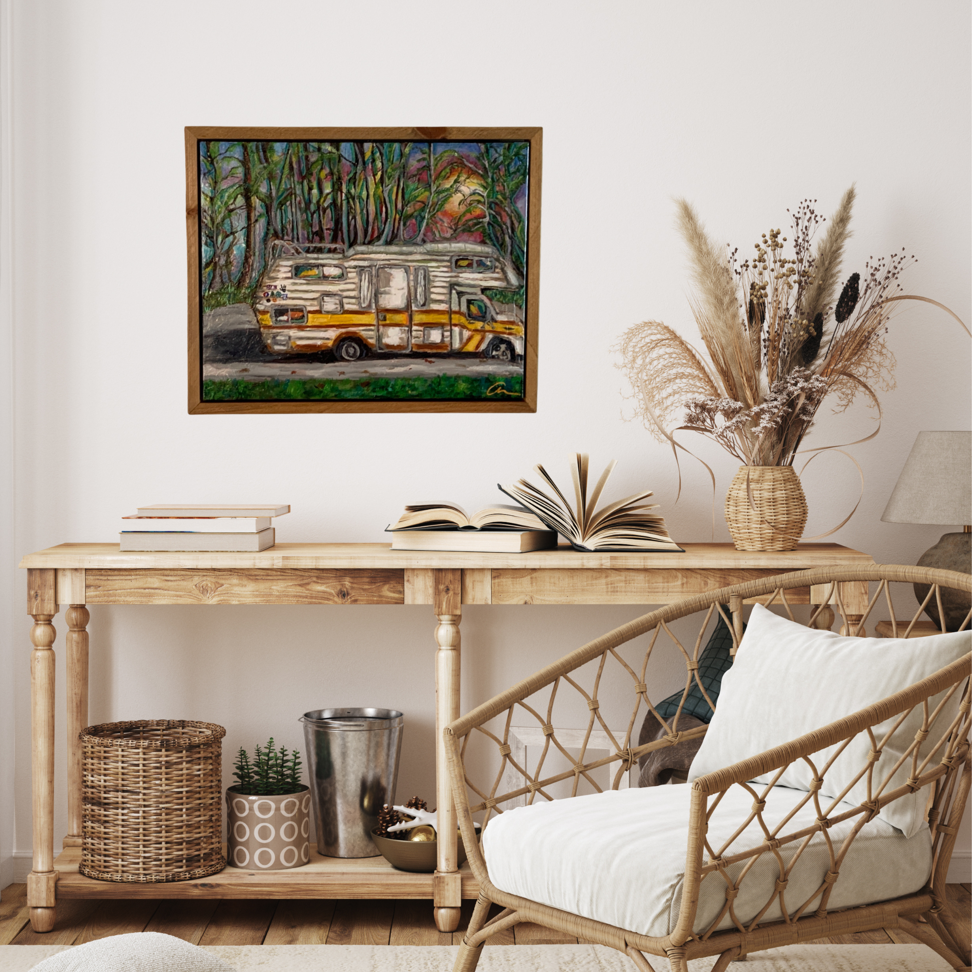 Abstract expressionist artist painting for sale